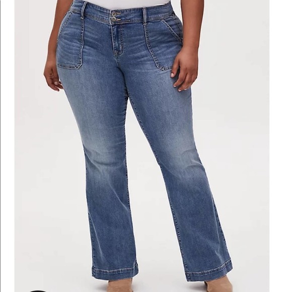 torrid Denim - TORRID Mid Rise Flare Jean Vintage Stretch NWT 28R